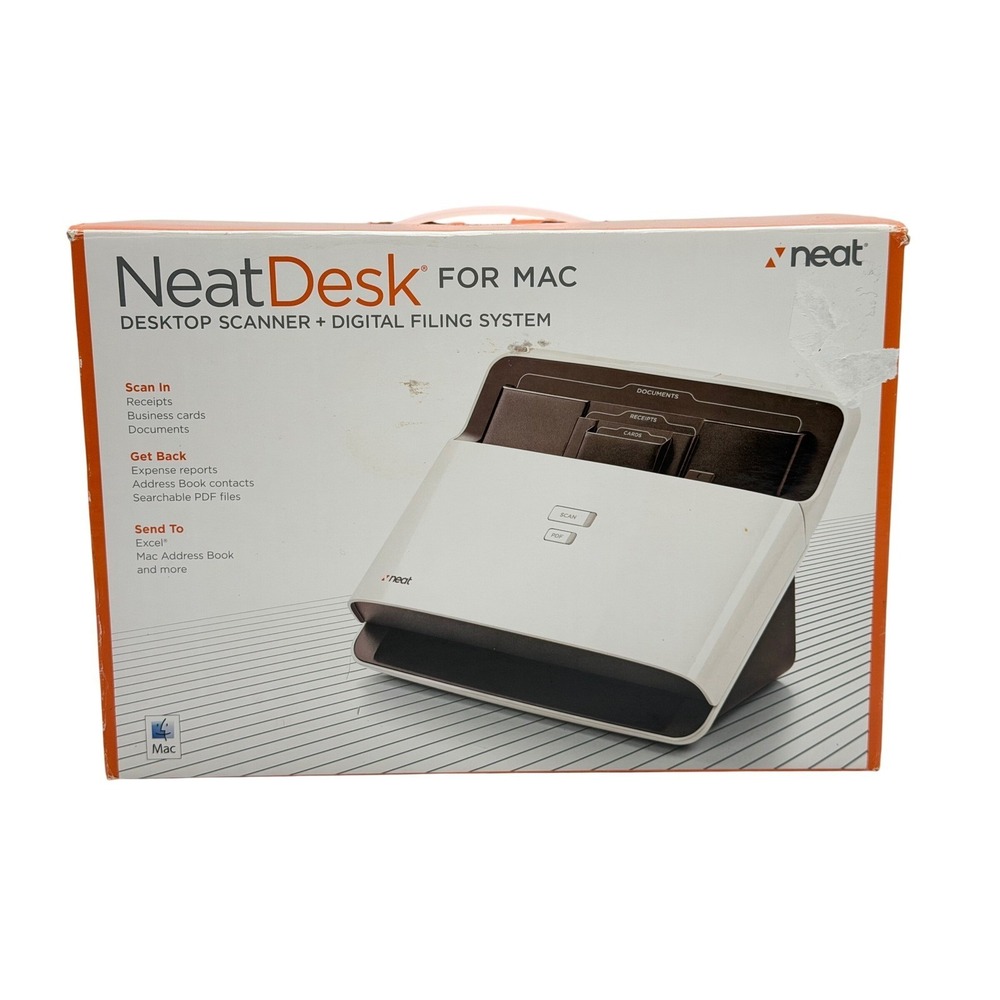 NeatDesk Desktop Scanner Digital Filing System Mac Receipts Documents ND-1000